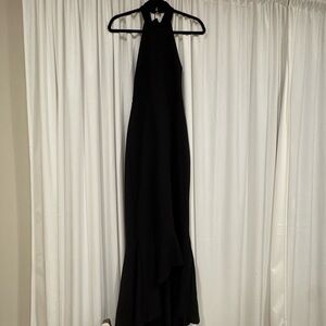 Lulu's Black Halter-Neck Maxi Gown